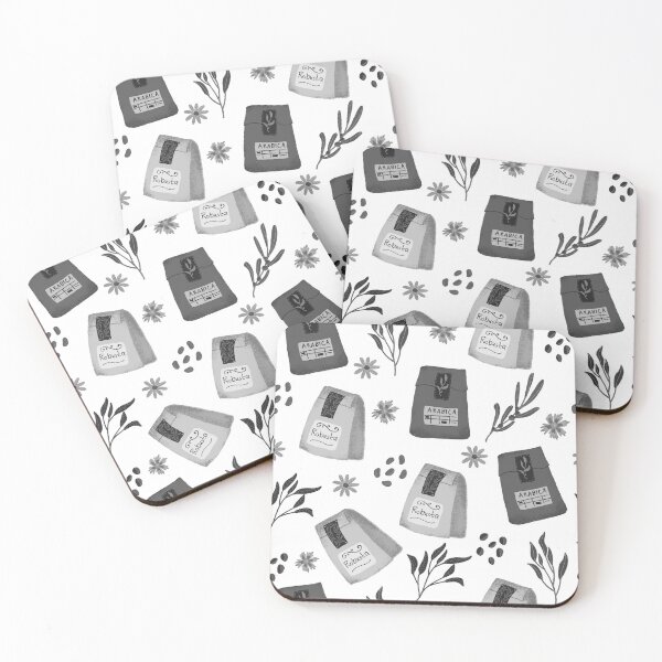 Item preview, Coffee bean seamless pattern designed and sold by pinkyfish1010.