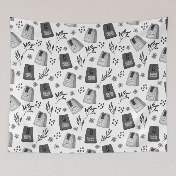Item preview, Coffee bean seamless pattern designed and sold by pinkyfish1010.