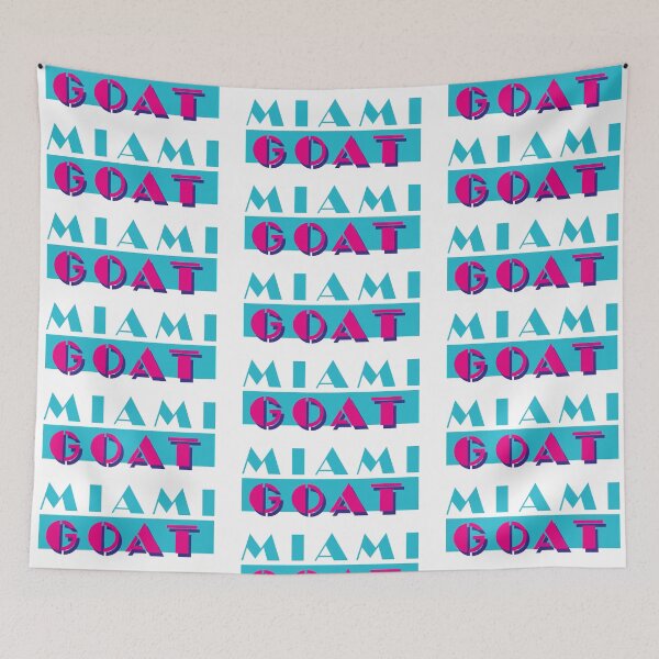 Item preview, MIAMI GOAT (Miami Vice style retro logo) (The goat is in Miami!) designed and sold by frikybomb.