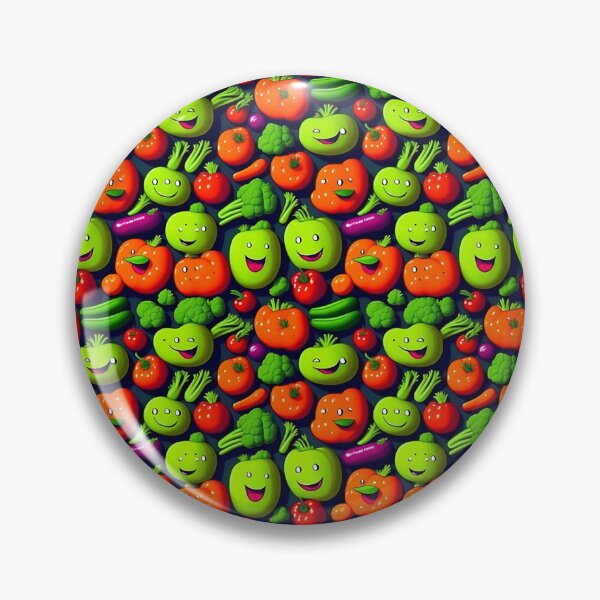 Item preview, Vegetables with faces pattern designed and sold by JizzyLee.