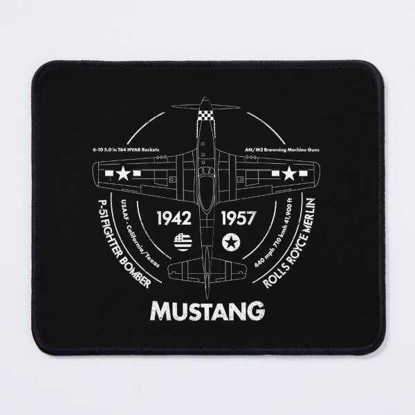 Item preview, Vintage P51 Mustang USAAF WW2 Fighter Plane designed and sold by SilverfireArt.