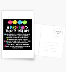 A KPOP FAN'S TALENTS Postcards