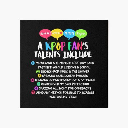 Artikel-Vorschau von Die Talente eines KPOP-Fans, designt und verkauft von skeletonvenus.