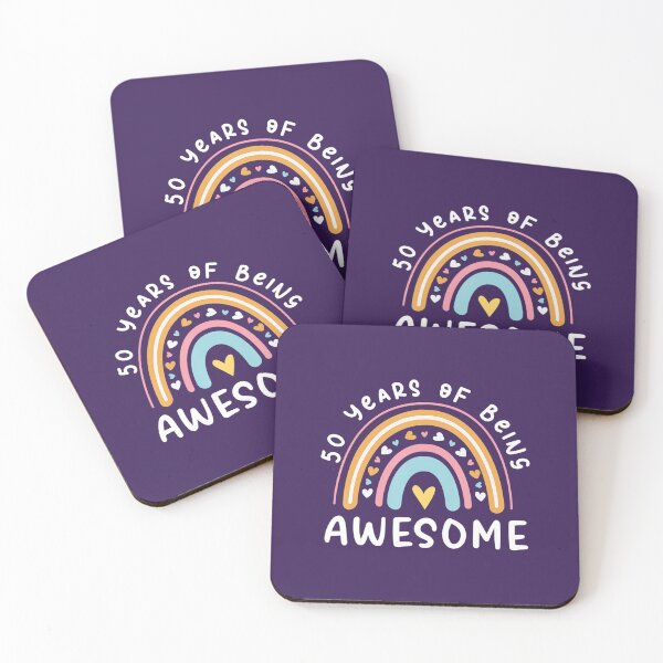 Item preview, 50 Years Old 	 50th Birthday Year Of Being Awesome Rainbo 	 	 designed and sold by fvkyzxeo97.