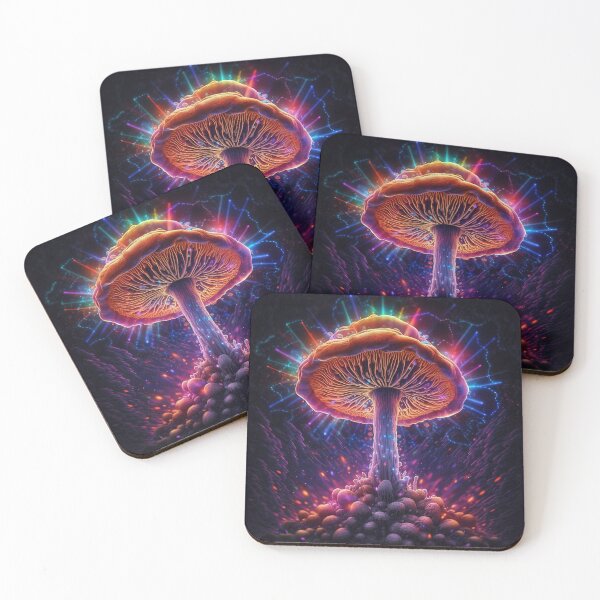 Item preview, Neon Mushrooms #2 designed and sold by mushroomartshop.
