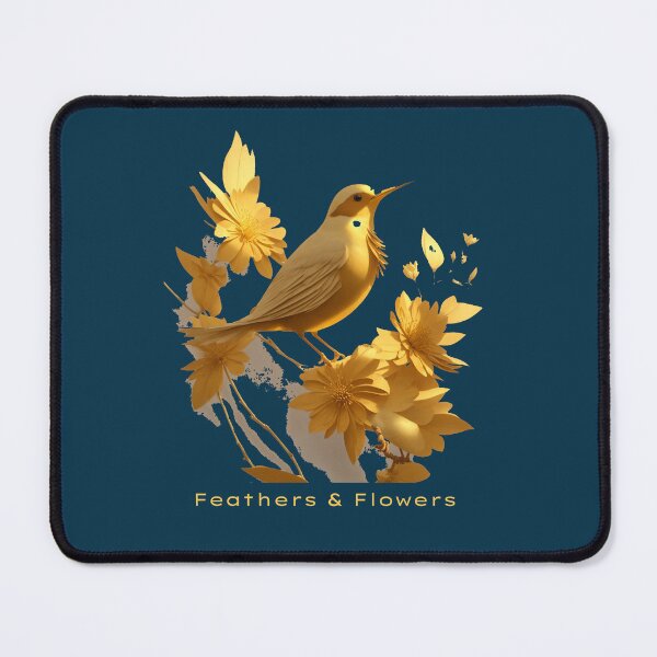 Item preview, Feathers & Flowers,Golden Bird,Hihi Bird designed and sold by iLOVECRAFT.