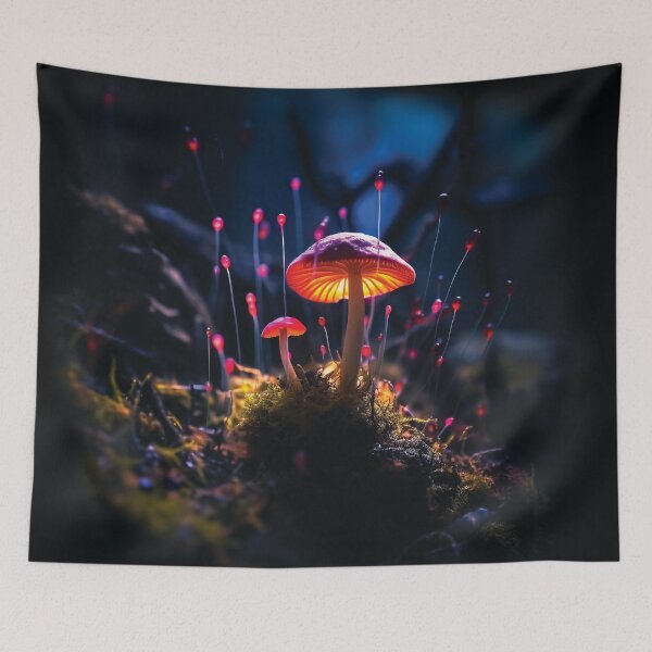 Item preview, Iridescent Mushrooms in the Forest designed and sold by AdrianGrosu.