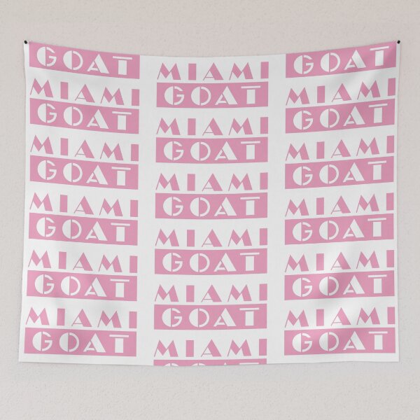Item preview, MIAMI GOAT (PINK) (Miami Vice style retro logo) (The goat is in Miami!) designed and sold by frikybomb.