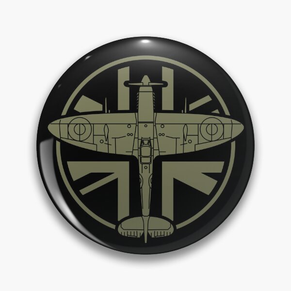 Item preview, Vintage RAF Spitfire WW2 Fighter Plane Union Jack Flag designed and sold by SilverfireArt.