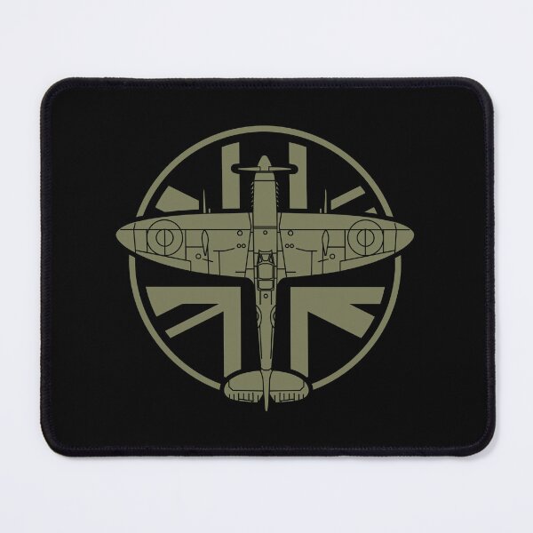Item preview, Vintage RAF Spitfire WW2 Fighter Plane Union Jack Flag designed and sold by SilverfireArt.