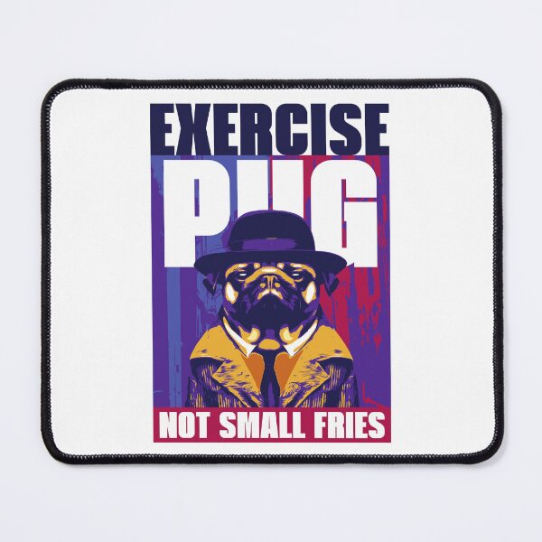 Artikelvorschau, Exercise Not Small Fries Pug Detective Pop Art entworfen und verkauft von donpakundo19.