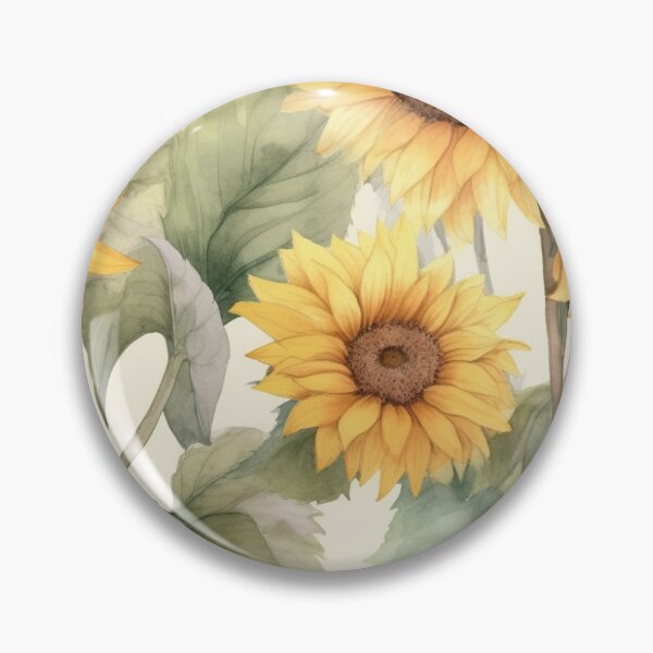 Artikelvorschau, Yellow Watercolour Sunflower Pattern entworfen und verkauft von sandy3105.
