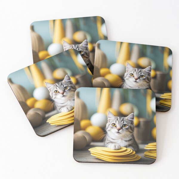Item preview, Little cat with yellow eyes designed and sold by Reunimage.