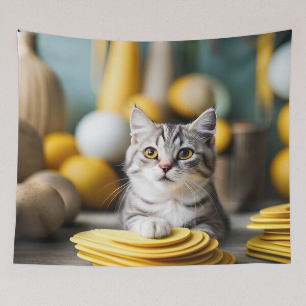 Item preview, Little cat with yellow eyes designed and sold by Reunimage.