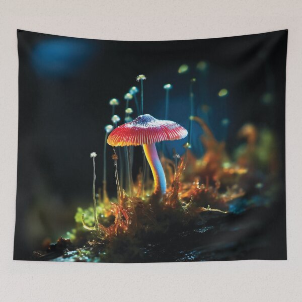 Item preview, Iridescent Mushrooms in the Forest designed and sold by AdrianGrosu.
