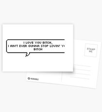I Love You Bitch Postcards