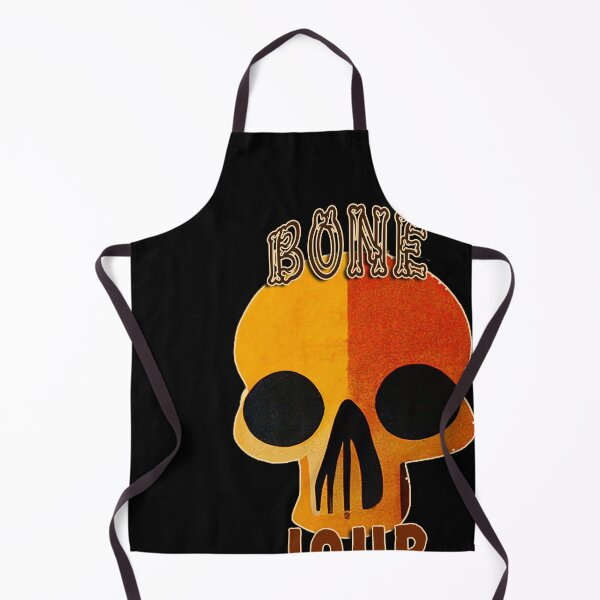 Item preview, Bone Jour Funny Bone Pun Skull Skeleton Retro designed and sold by Bug & Brush.
