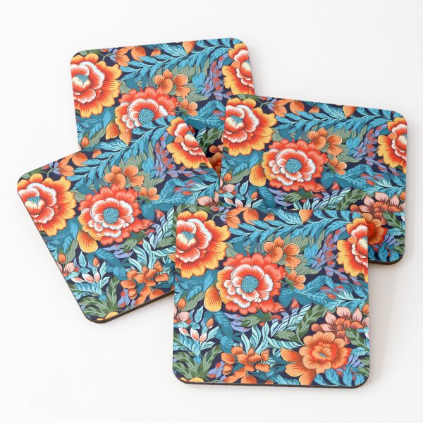 Item preview, Vibrant Floral Pattern Art: Chicano-inspired, Colorful designed and sold by GiveMeMood.