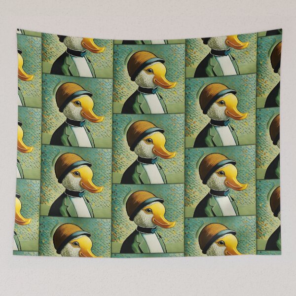 Item preview, Wings of Charm: Suave Gentleman Duck Print designed and sold by Neo-Figur3.