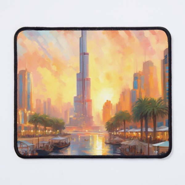 Item preview, Dazzling Dubai: Opulent Impressions of a Luxurious Cityscape in Bold Impressionistic Painting designed and sold by HeritageJapArt.