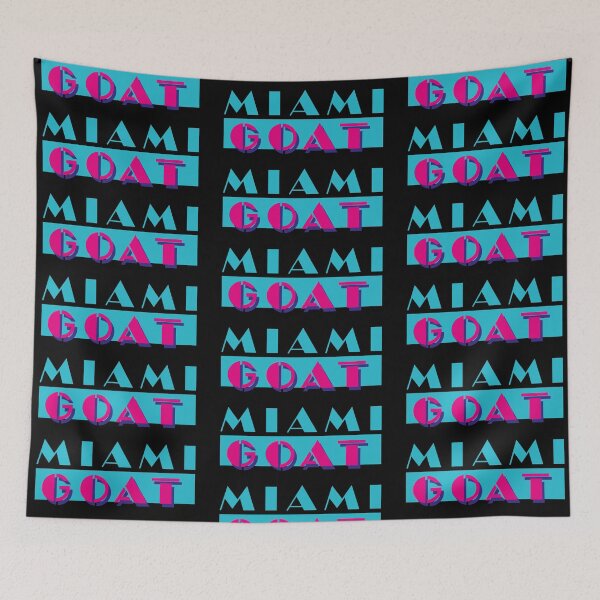 Item preview, MIAMI GOAT (Miami Vice style retro logo) DARK (The goat is in Miami!) designed and sold by frikybomb.