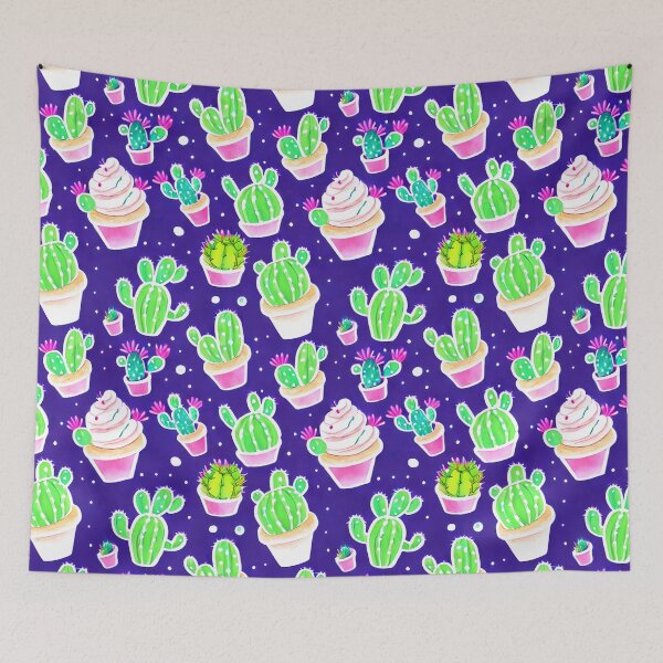 Item preview, Cactus cupcakes in watercolour designed and sold by WallabyJelly.
