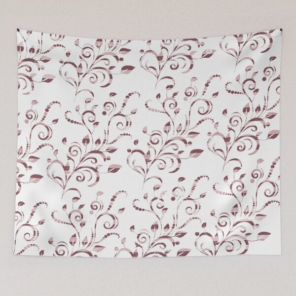 Item preview, Burgundy branches leaves design fabric pattern designed and sold by InaDim.