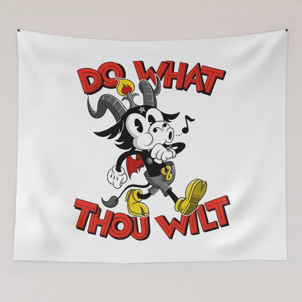 Item preview, Do What Thou Wilt Baphomet 30s Cartoon Occult Esotericism designed and sold by Bozo-Jordan-Ar.