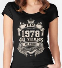 Born in June 1978 - 40 years of being awesome Fitted Scoop T-Shirt