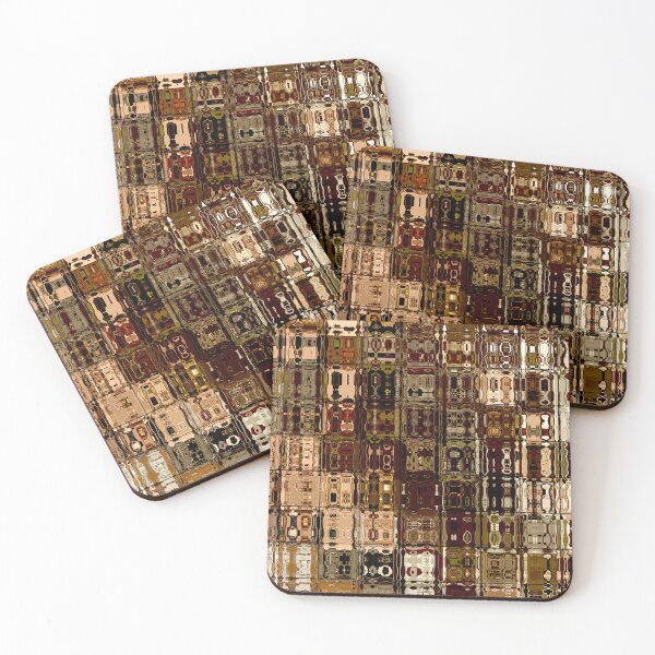 Item preview, Artistic and Creative Abstract Square and Tile Intricate Design Pattern in Brown designed and sold by Trevor Hirst.
