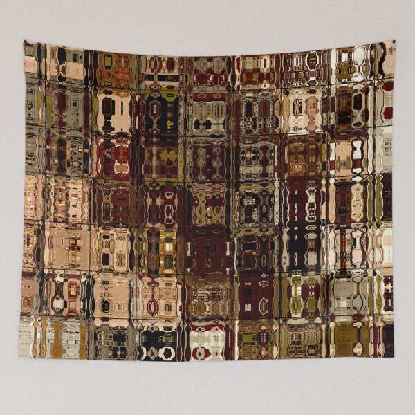 Item preview, Artistic and Creative Abstract Square and Tile Intricate Design Pattern in Brown designed and sold by Trevor Hirst.
