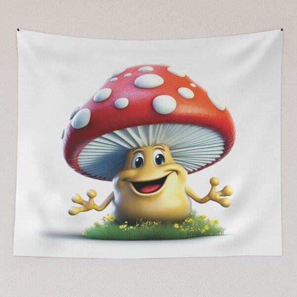 Item preview, Laughing Funny Cartoon Mushroom designed and sold by AdrianGrosu.