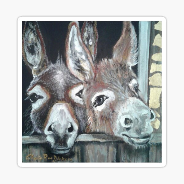 Donkey Posers Sticker