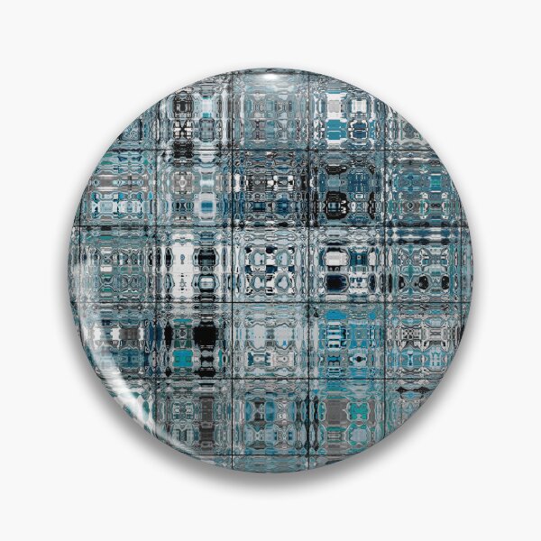 Item preview, Artistic and Creative Abstract Square and Tile Intricate Design Pattern in Blue designed and sold by Trevor Hirst.