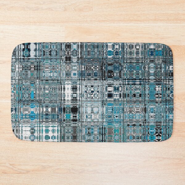 Item preview, Artistic and Creative Abstract Square and Tile Intricate Design Pattern in Blue designed and sold by Trevor Hirst.