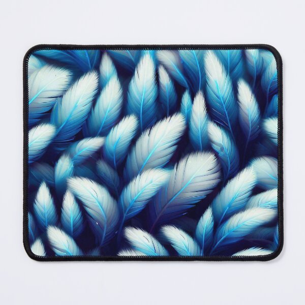 Item preview, Blue and white seamless feathers pattern designed and sold by TomFrontierArt.