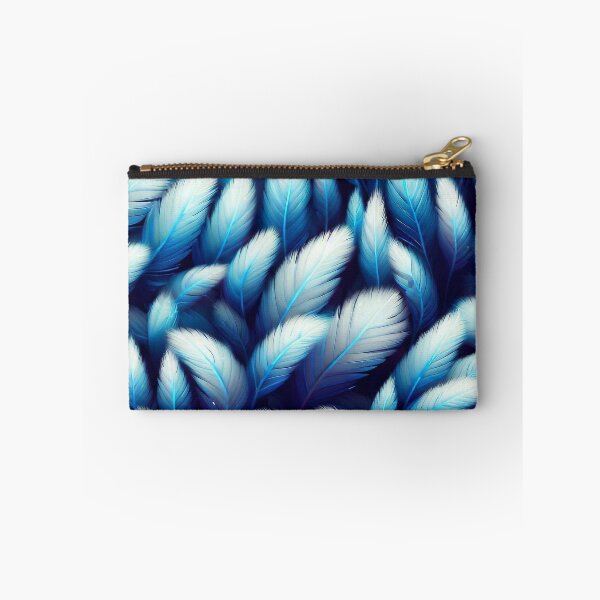Item preview, Blue and white seamless feathers pattern designed and sold by TomFrontierArt.