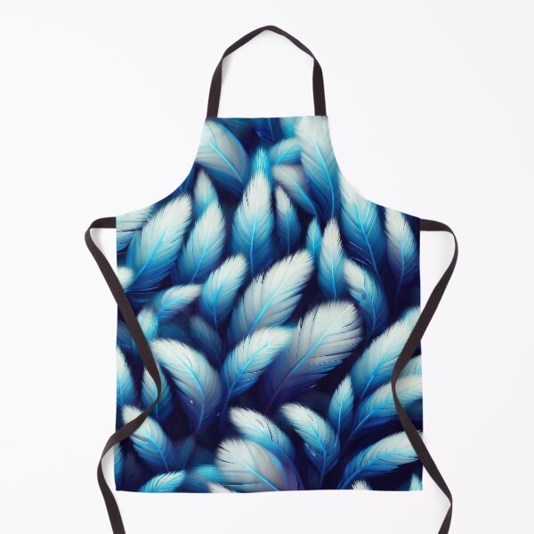 Item preview, Blue and white seamless feathers pattern designed and sold by TomFrontierArt.