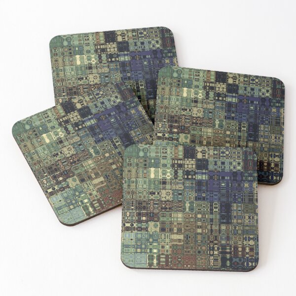 Item preview, Artistic and Creative Abstract Square and Tile Intricate Design Pattern in Green designed and sold by Trevor Hirst.