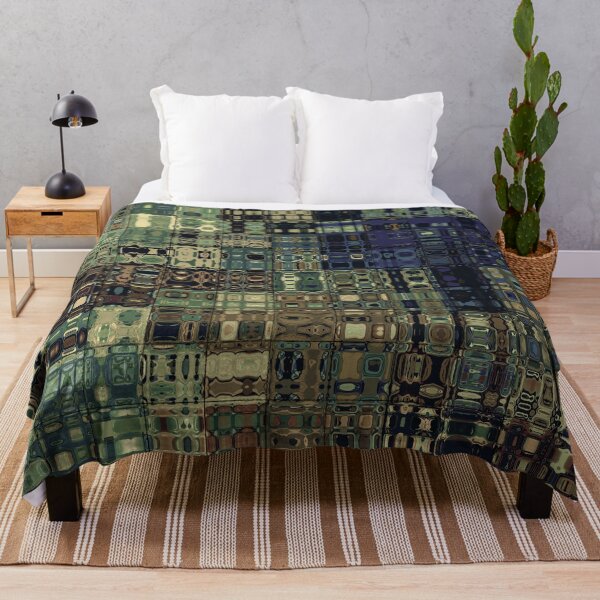 Item preview, Artistic and Creative Abstract Square and Tile Intricate Design Pattern in Green designed and sold by Trevor Hirst.