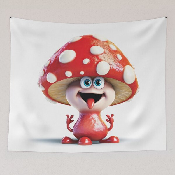 Item preview, Laughing Funny Cartoon Mushroom designed and sold by AdrianGrosu.