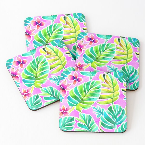 Item preview, Tropical plant and flower stickers designed and sold by WallabyJelly.