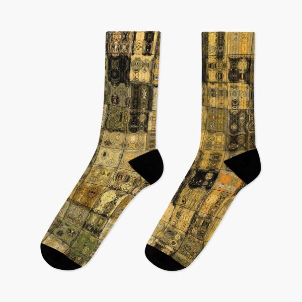 Item preview, Artistic and Creative Abstract Square and Tile Intricate Design Pattern in Gold designed and sold by Trevor Hirst.