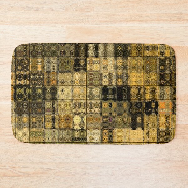 Item preview, Artistic and Creative Abstract Square and Tile Intricate Design Pattern in Gold designed and sold by Trevor Hirst.