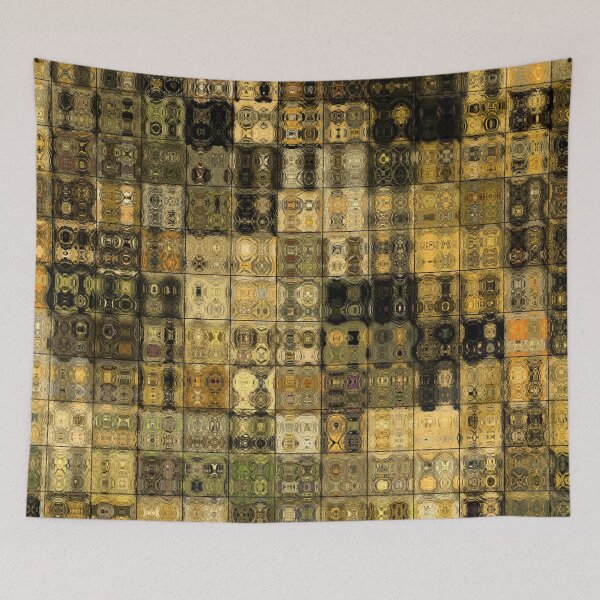 Item preview, Artistic and Creative Abstract Square and Tile Intricate Design Pattern in Gold designed and sold by Trevor Hirst.