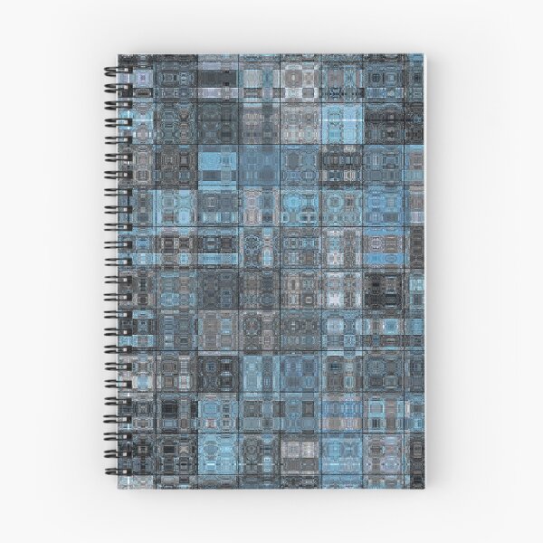 Item preview, Artistic and Creative Abstract Square and Tile Intricate Design Pattern in Blue designed and sold by Trevor Hirst.
