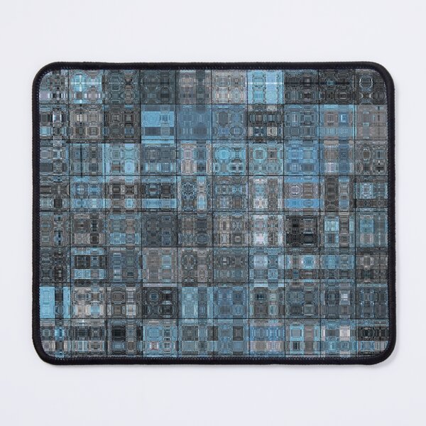Item preview, Artistic and Creative Abstract Square and Tile Intricate Design Pattern in Blue designed and sold by Trevor Hirst.