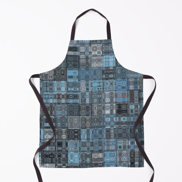 Item preview, Artistic and Creative Abstract Square and Tile Intricate Design Pattern in Blue designed and sold by Trevor Hirst.