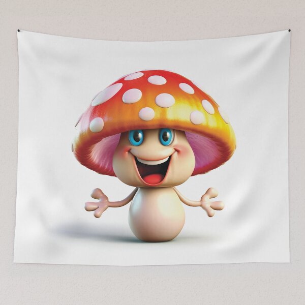 Item preview, Laughing Funny Cartoon Mushroom designed and sold by AdrianGrosu.