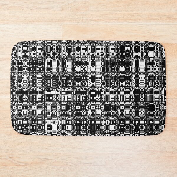 Item preview, Black and White Artistic and Creative Abstract Square and Tile Intricate Design Pattern designed and sold by Trevor Hirst.